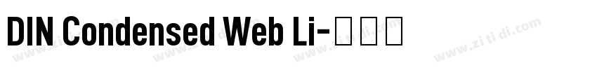 DIN Condensed Web Li字体转换